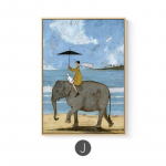 Maeham Nordic Family Happy Figuurid L&otilde;uendimaalid Prindid Plakatid Tagasivaade Seinakunsti plakat Mordeni elutoa kodukaunistuseks 30cm&times;40cm No Frame