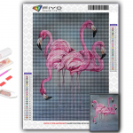 5D DIY loom Flamingo ristpistes kivikivid Teemantjoonistus Tikand Mosaiik Kodukaunistus Full Round 20X30CM