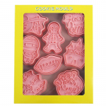 8 tk / komplekt Halloweeni k&uuml;psisevormi 3D luustik Muumia lossi muster Toidukvaliteediga PP magusa kondiitritoodete k&uuml;psisevormid Koduk&ouml;&ouml;k koogik&uuml;psetusvormi t&ouml;&ouml;riist 8 Pcs