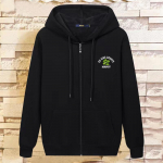 S&uuml;gis- ja talvine pl&uuml;&uuml;s meeste vabaaja mood Spordi lukuga kardigan Kapuutsiga prinditud top XXXXL must