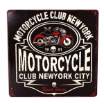 Les Tr&eacute;sors De Lily [A1195] - Retro metallist tahvel  Motorcycle Club New York  vintage must - 30x30 cm must