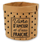 Les Tr&eacute;sors De Lily [R2251] &ndash; mustjaspruun paberist taimepott  Messages  (Elatakse armastusest ja v&auml;rskest veest) - 23x22 cm pruun