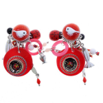 Les Tr&eacute;sors De Lily [R6197] - Disainklambrid  Lilipoupettes  punased - 60x30 mm punane