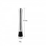Baari kokteili&scaron;eiker 1 tk piparm&uuml;ndisegamispulk, roostevabast terasest veinisegamispulk, kokteilisegamispulk, j&auml;&auml;purustaja, haamer baarmenid 20.8CM-1Pcs