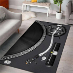 3D-matid Kohandage nime Vin&uuml;&uuml;lplaadivaip Tr&uuml;kitud Graafiline Ruudukujuline Flanell Libisemisvastane Suur vaip Elutuba Kodukaunistus Suur vaip 100cm x 150cm