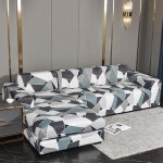 Geomeetriline tr&uuml;kitud diivani kate Diivani kate Elastsed katted lemmikloomadele Chaselong Protector L kuju tolmuvastane masinaga pestav 1 tk 1PC 1-Seat 90-140cm