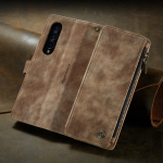 S&otilde;rmej&auml;ljevastane nahast rahakoti &uuml;mbris Samsung Galaxy Z Fold4 5g Fold 4 Fold3 Fold 3 S22 S23 Ultra S21 Fe S20 Plus jaoks for Galaxy s23 pruun