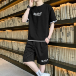 Suvine meeste vabaaja spordikomplekt l&uuml;hikeste varrukatega l&uuml;hikeste p&uuml;kste komplekt M sinine