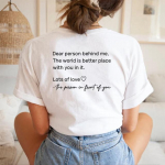 Kallis inimene minu taga T-s&auml;rk The World Is A Better Place T-s&auml;rk Mental Health S&auml;rk Naiste T-s&auml;rgid Graafilised T-s&auml;rgid Be Kind Tops XL tumesinine v&auml;rv