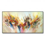 Suur abstraktne maalikunst V&auml;rviline &otilde;itsev lilleplakat L&otilde;uendimaal elutuppa seinakunst Dekoratiivsed pildid Kodukaunistus 50cm&times;150cm NoFrame