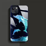 Dolphin karastatud klaasist telefoni&uuml;mbris iPhone'ile Samsung Galaxy OnePlus Oppo Xiaomi Redmi Note SA 7 8 9 10 11 12 13 14 20 21 22 53 Pro Max Plus Ultra iPhone 6 or 6S