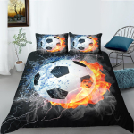 Kodune voodipesukomplekt Jalgpalli mustriga tekikate voodipesukomplekt EU t&auml;issuuruses &uuml;he-/kaheinimesevoodiga kodukaunistus Baby 100x135cm
