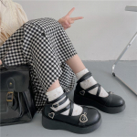 Cross Bandage naiste kingad Platvorm Lolita kingad kontsadel Naiste kingad 2023 Loli paksu kontsaga Kawaii Cosplay Mary Jane kingad 35