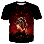Doom T-s&auml;rgid FPS M&auml;ng 3D Prindi T&auml;navar&otilde;ivad Mehed Naised Lahedad Suure kaelusega T-s&auml;rk Harajuku Mood Lapsed Poisid T-s&auml;rgid Topid Riietus M