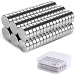 60 tk v&auml;ike k&uuml;lmkapi magents 6 mm x 3 mm v&auml;ike mini maglet Mighty k&uuml;lmkapi metallist putukas k&uuml;lmkapi lauapiltide jaoks DIY kaardi valge laua kalender 11x7x1cm