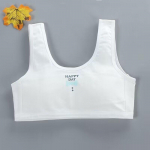 Teismeliste t&uuml;drukute spordirinnahoidja j&otilde;usaal puuvillane aluspesu treeningvest Teie t&uuml;drukute rinnahoidja Crop 10&ndash;16-aastased one size valge