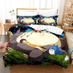 kemila 3D voodipesu Minu naaber totoro komplektid tekikott koos padjap&uuml;&uuml;riga kaheinimesevoodi, t&auml;issuuruses kuninganna voodiriided AU single 140x210