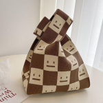 Naiste kootud villane &auml;mbrikott Mitmek&uuml;lgne k&auml;eshoitav vabaaja kandekott One Size