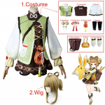 Halloweeni Loli Yaoyao Cosplay kost&uuml;&uuml;m, sealhulgas peakatted, sokid, Fanny Pack, sobivad t&auml;iskasvanutele ja lastele, anime esinemiskost&uuml;&uuml;mid L-(Costume+Wig)