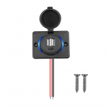 3,1A kahe USB-autolaadija pistikupesa adapter koos l&uuml;kandkorgiga 12V-24V 36W QC 3.0 kiirlaadimispistikupesa bussile haagissuvila paadi ATV auto mootorratta jaoks veekindel Dual USB