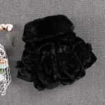 1-7 aastane beebit&uuml;druku jope S&uuml;gistalvine soe kunstkarusnahast mantel t&uuml;drukutele J&otilde;uluprintsess V&auml;lisriided Mood pl&uuml;&uuml;sis lasteriided 110 must