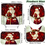 4 tk Merry Christmas Du&scaron;ikardin kingitused P&otilde;hjap&otilde;dra riidest kardinad Libisemiskindlad Vannitoavaip U-kujuline matt WC kaane kattepadi 4Pcs