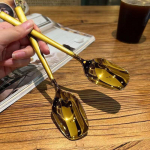 Loominguline pika k&auml;epidemega seinale riputatav lusikas roostevabast terasest magustoit segav j&auml;&auml;tis tee kohvilusikas segamislusikas lauan&otilde;ude pidu