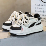 Fujin 6 cm segav&auml;rvilised lehm ehtsast nahast vabaaja tossud tossud, polsterdatud kiilu platvormiga kontsapumbad, mood mugavad naiste kingad 33 beež