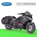 1/18 Scale Welly 2020 HONDA Gold Wing sulamist mootorratta mudel survevalu metallist m&auml;nguasja s&otilde;idukid Mootorratta mudel High Simulation Collection Laste kingitused 1/18-13x7.2x5.2cm punane