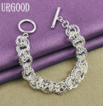 925 Sterling Silver Circle K&auml;ev&otilde;ru Peokinke Ehted 20cm