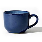 Eriti suur k&auml;epidemega portselanist kaerahelbekruus &ndash; lai kohvikruus, hommikus&ouml;&ouml;gitass ja supikauss, keraamiline kruus piima, tee, puuviljade, j&auml;&auml;tise jaoks sinine