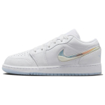 Air Jordan 1 Low SE GS S&auml;deleva Swooshiga Laste Tossud Sinine Sinakas Summit-Valge FQ9112-100 38.5