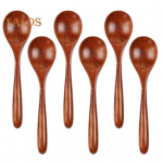 6 tk puidust lusikas Mugav k&auml;epide Meesupi lusikad Kerge keedulusikas koduse s&ouml;&ouml;gilaua jaoks kohv