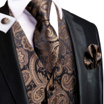 Hi-Tie Tuxedo vest meestele, &uuml;likond, vest kaelaside, taskur&auml;tik, mansetin&ouml;&ouml;bid pulma&auml;ri jaoks 2XL