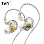 TRN ST2 Heavy Bass Mobiiltelefoniliini juhtimine Muusika Running Circle Raud Heavy Bass koos nisu k&otilde;rvaklappidega 3.5mm without MIC valge