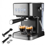 15 baari espressomasin 1050 W k&otilde;ik-&uuml;hes poolautomaatne kohvimasin koos piimavahustaja aurutoruga UK Plug must