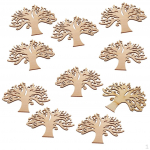 10 Pieces Unpainted Blank tree Embellishments for crafts