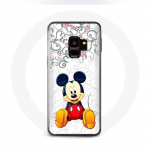 Coque Samsung Galaxy S9 Mickey Mouse Fleurs C&oelig;urs