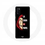 Samsung Galaxy A41 &uuml;mbris La casa de papel Logo ja mask