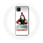 Xiaomi Redmi 9C &uuml;mbris La casa de papel maski logo valge taust