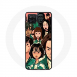 Samsung Galaxy A12 &uuml;mbris Squid Game Plakati tegelased Fanart
