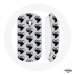 Juhtmeta hiir Mustade s&uuml;damete taust