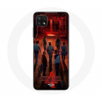 &Uuml;mbris Samsung Galaxy A22 5G Stranger Things plakatimeeskondade f&auml;nnikunsti 4. hooajale