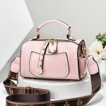 Crossbody kotid naistele Stiilne lai kitarrihmaga &otilde;lakott vabaaja kaameraga Crossbody rahakott V&auml;rviline kunstnahast k&auml;epidemega k&auml;ekott naistele roosa