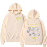 R&auml;ppar Juice Wrld 999 kirjatr&uuml;kiga kapuuts Meeste naiste Hip Hop Retro Pullover Fliisist avara pikkade varrukatega kapuutsiga t&auml;navar&otilde;ivad XXL