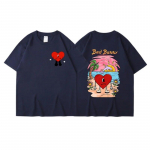 Bad Bunny UN VERANO SIN TI Graafika 2D Print Suvine O-kaelusega meeste/naiste T-s&auml;rk vabaaja puuvillane l&uuml;hikeste varrukatega pullover Unisex r&otilde;ivad S