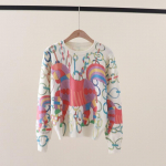 Vintage naiste kampsun multifilm &Uuml;markaelusega pullover Mood v&auml;rviline ponitr&uuml;kiga kootud &uuml;laosa, soe pikkade varrukatega aluskate One Size beež