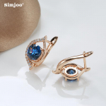 SIMJOO Fashion Rose Gold k&otilde;rvar&otilde;ngad naistele lihtsate geomeetriliste sinise tsirkoonk&otilde;rvar&otilde;ngastega
