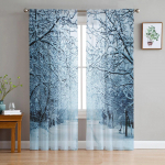 Hallid valged puuoksad L&auml;bipaistvad kardinad elutuppa Moodne Voile kardin Magamistoa T&uuml;llkardinad Aknakatted Dekoor W135 x H114cm