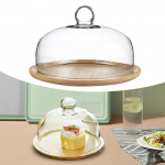 Bambusest koogialus koos kuplileivaga serveerimisvaagnaga magustoidutaldrik magustoidupoe jaoks for 10in Cake